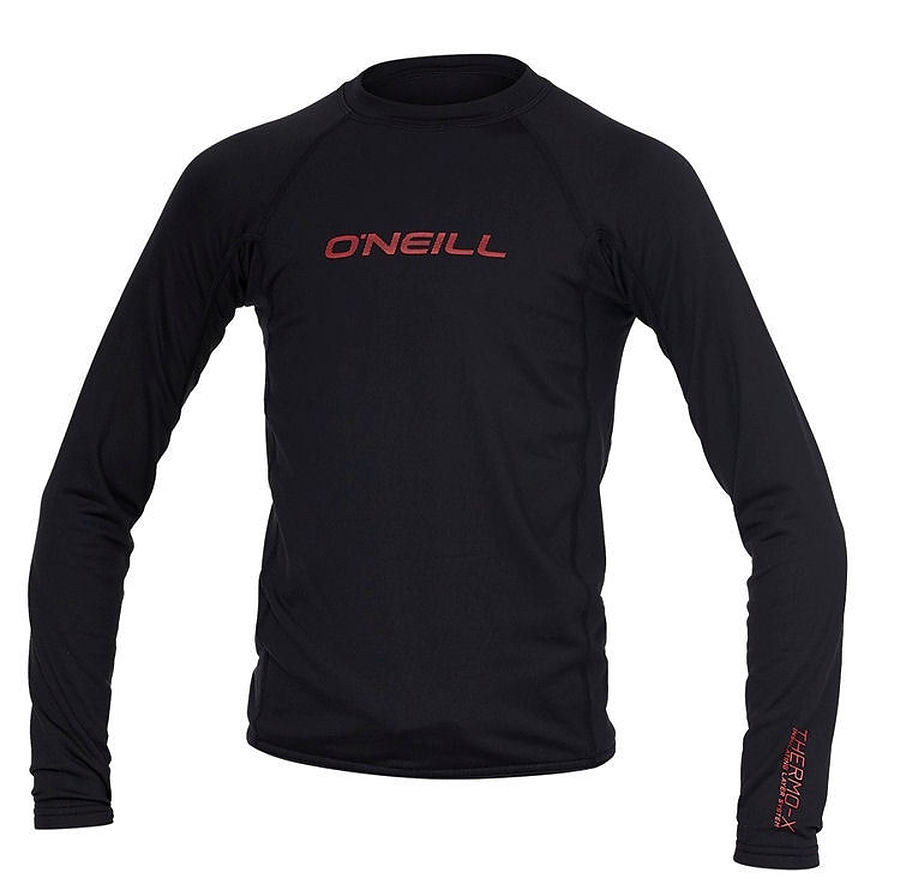 CLY51YA Oneill Youth Thermo X Long Sleeve Crew Rash Vest Black - Image 1