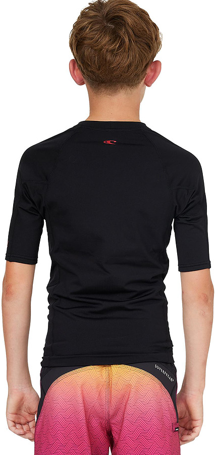 CLY52YA Oneill Youth Thermo X Short Sleeve Crew Rash Vest Black - Image 2