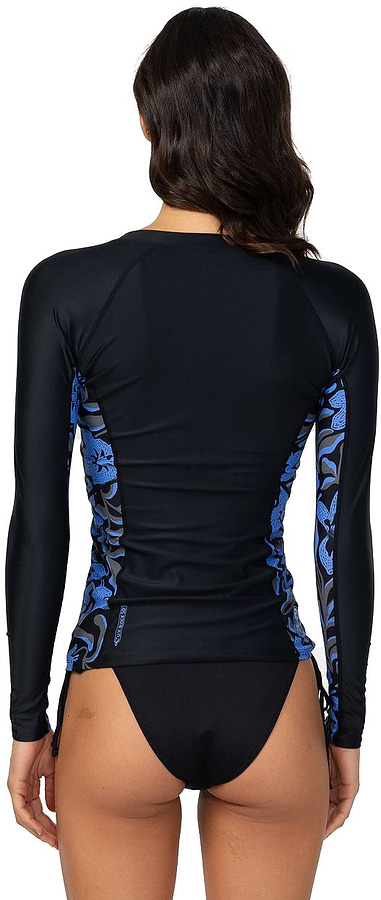 Oneill Women's Bahia LS FZ Rash Vest Seawater Floral - Image 4