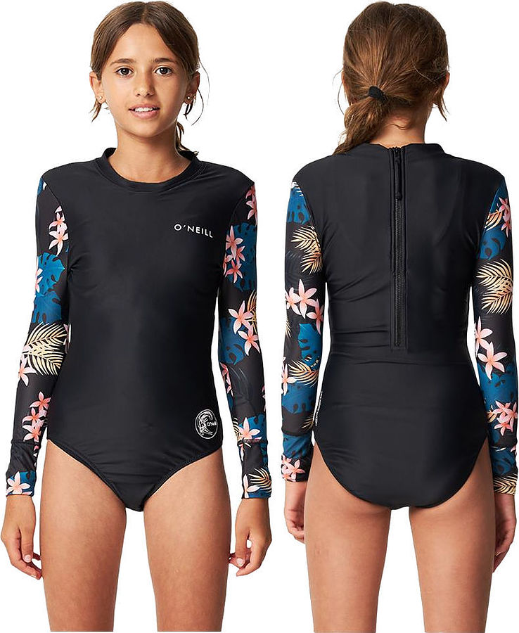 Oneill Girls Bahia Lycra Back Zip LS Surfsuit Balmy Nights