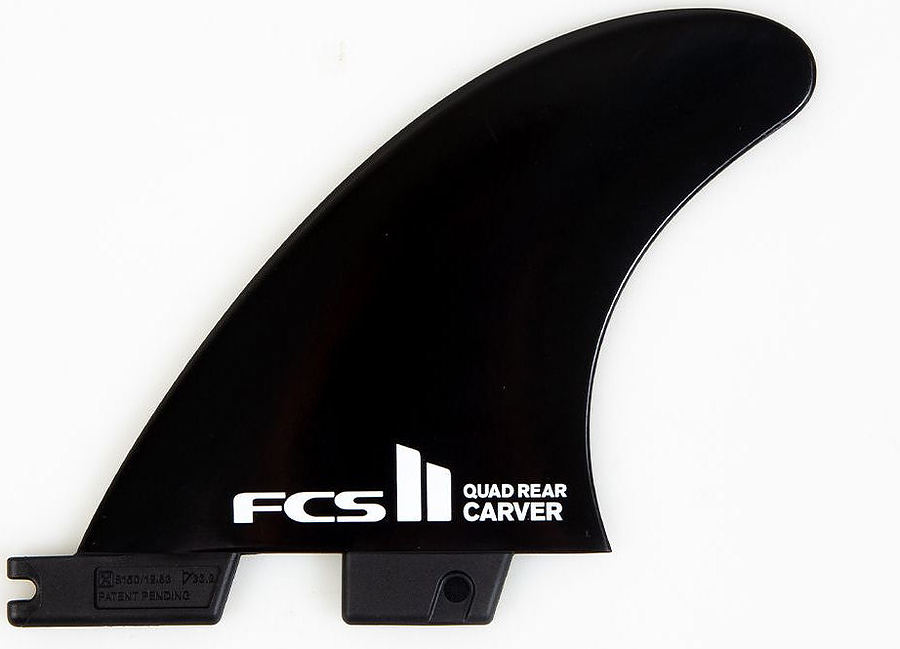 FCS II Carver Glass Flex Quad Rear Fin Set Black - Image 1