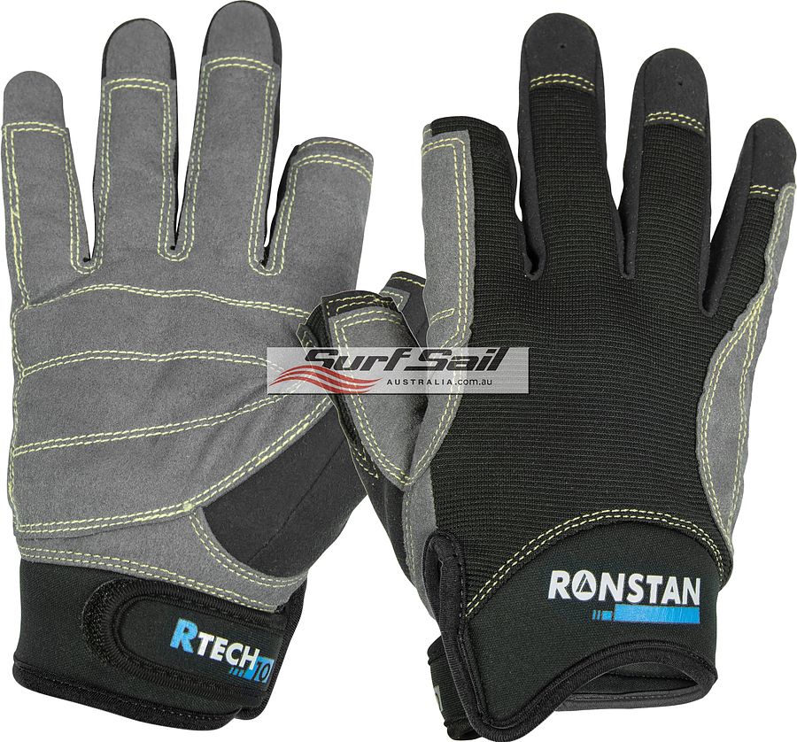 Ronstan Race Three Full Finger Sailing Gloves Black - Image 1