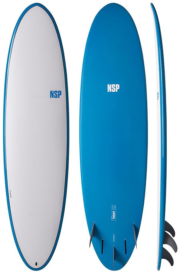 NSP Funboard Blue Elements Surfboard - Image 1