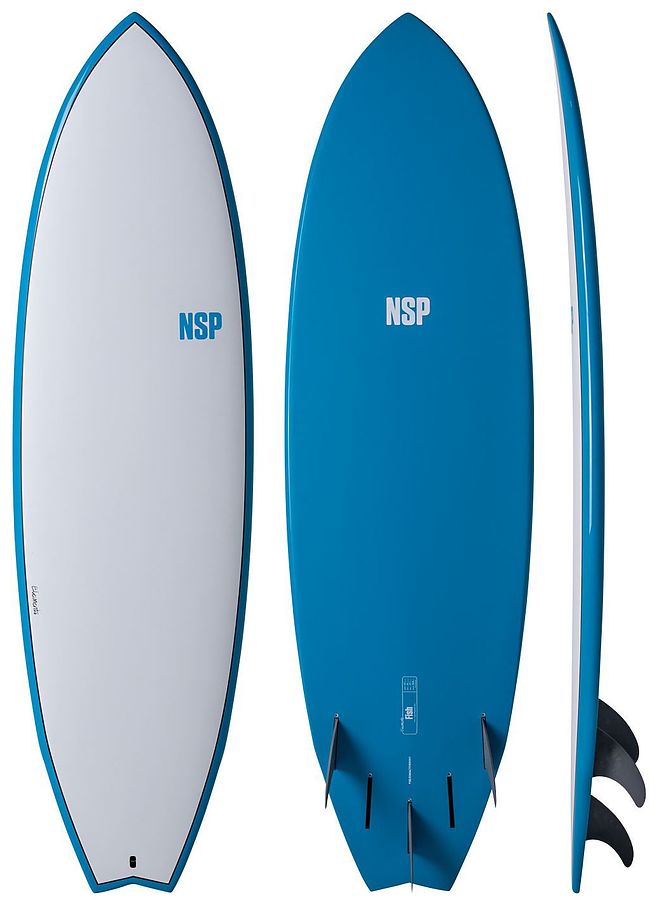 NSP Fish Cyan Elements Surfboard - Image 1