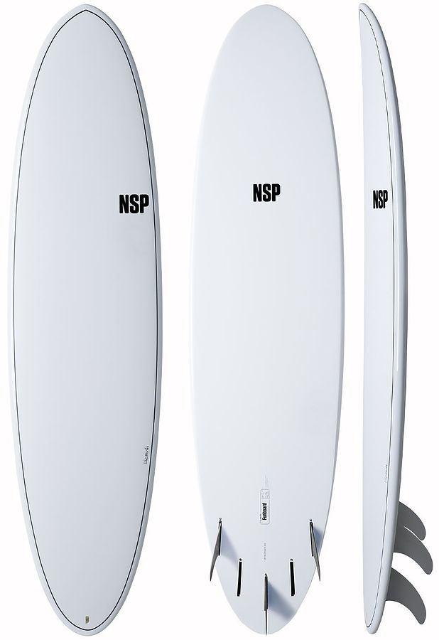 NSP Funboard White HDT Surfboard - Image 2