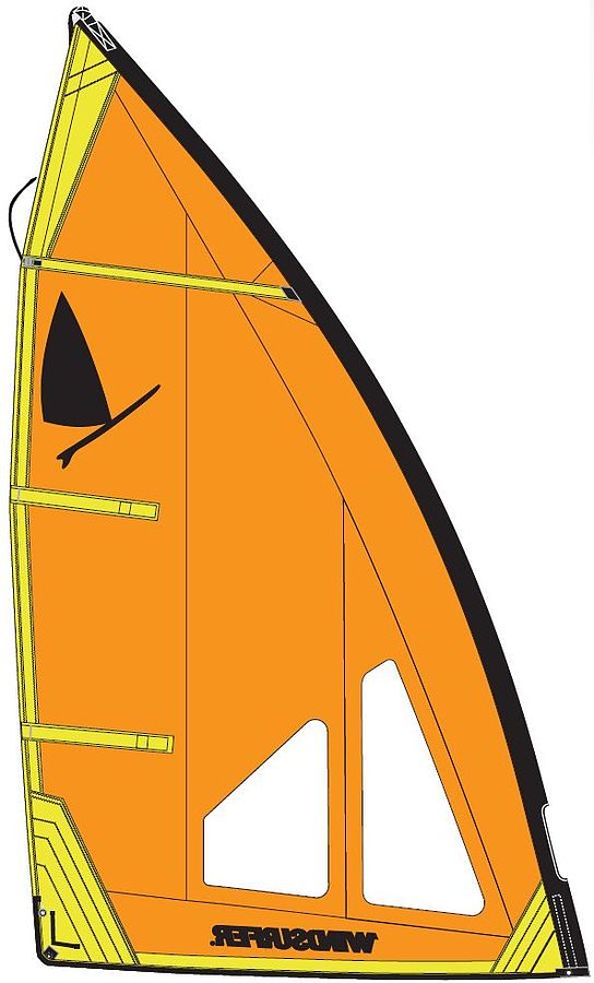 Windsurfer LT Regatta 5.7 Sail Orange - Image 1
