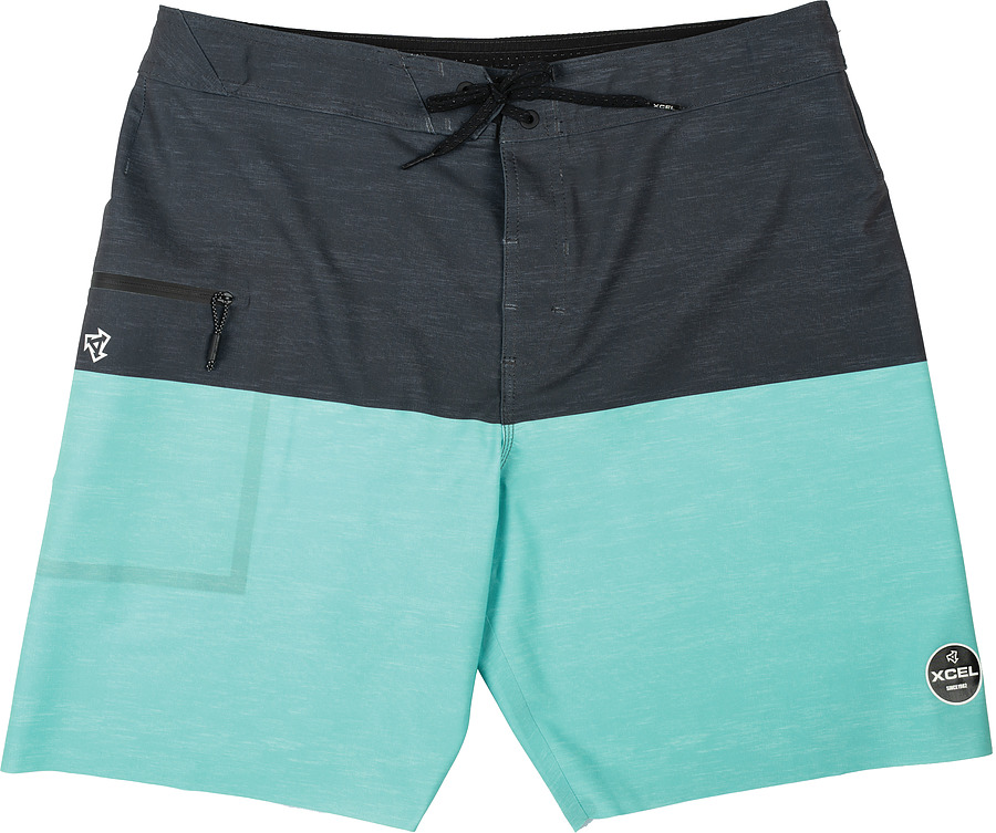 M1311INFSF Xcel Infiniti 18.5 inch Heather Black Seafoam Mens Boardshorts - Image 1