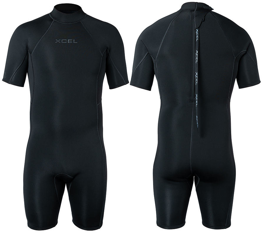 Xcel Mens Axis Back Zip 2mm short sleeve Springsuit