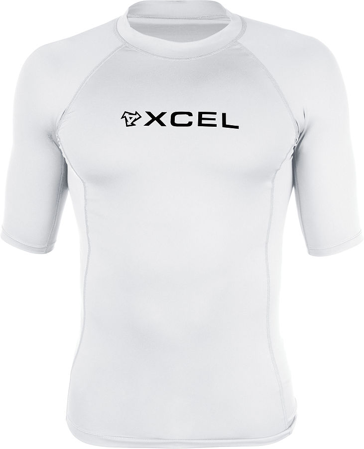 Xcel Men's Premium Stretch Short Sleve Rash Vest White