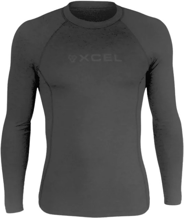 Xcel Men's Premium Stretch L S Rash Vest Gunmetal