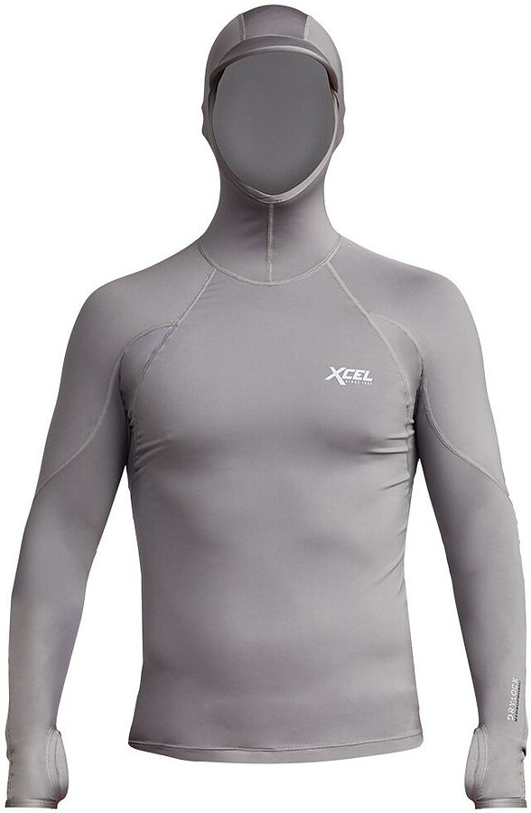 Xcel Men's Drylock Hooded LS Rashie Charcoal Grey - Image 1
