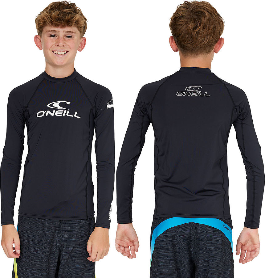 Oneill Boys Basic LS Rash Guard Black - Image 2