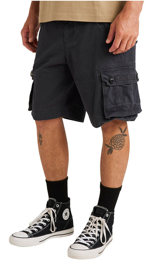 Element Source Mens Cargo Shorts Off Black - Image 3