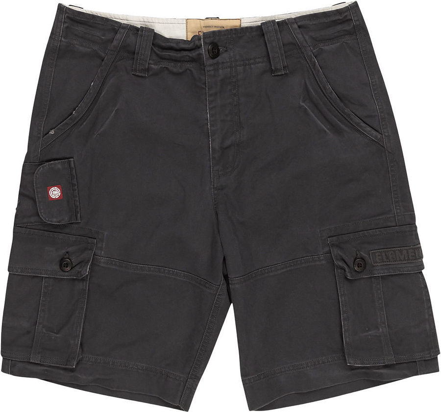 Element Source Mens Cargo Shorts Off Black