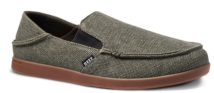 Reef Cushion Bounce Matey Washed Canvas Olive Mens Shoes - Image 1