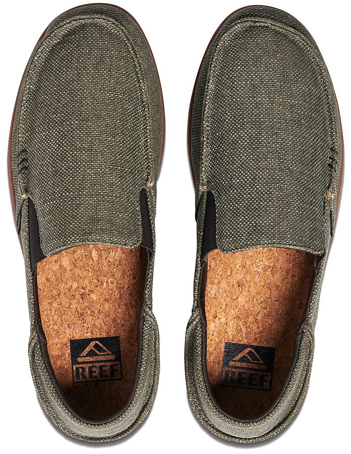 Reef Cushion Bounce Matey Washed Canvas Olive Mens Shoes - Image 3