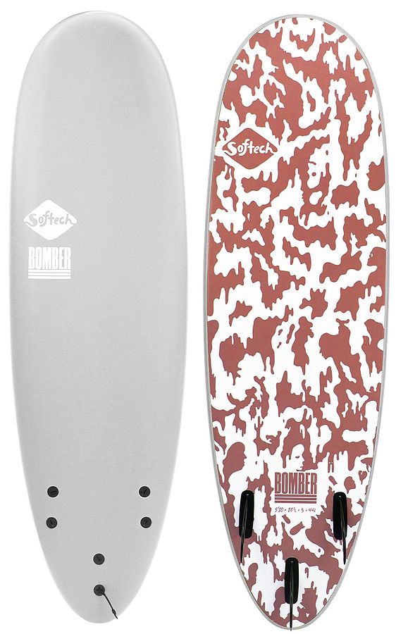 Softech Bomber Grey Dusty Red Softboard - Image 1