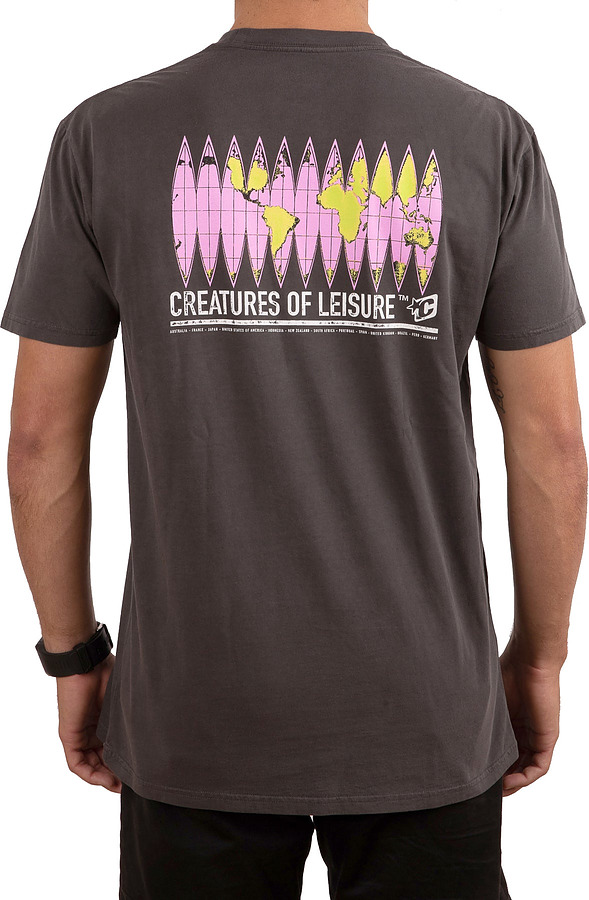 Creatures of Leisure Global Hardware SS Mens Tee Washed Black - Image 2