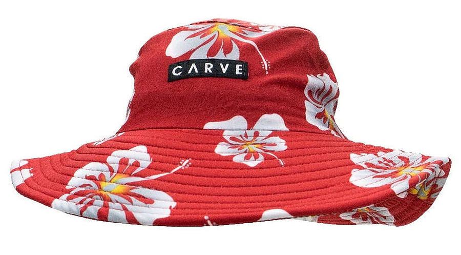 Carve Sunny Side Bucket Hat Red White Flower - Image 1