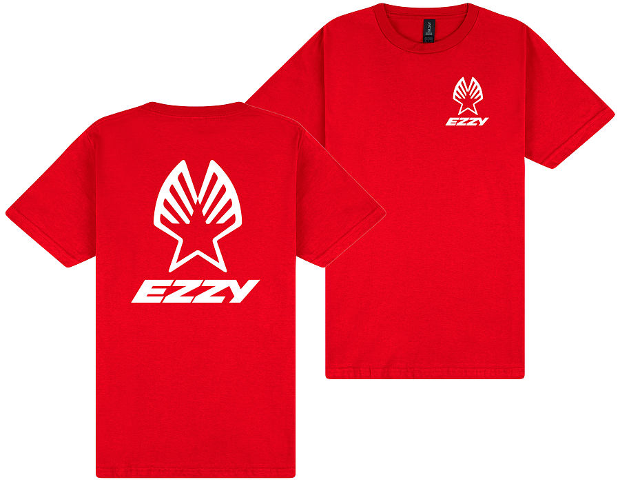 Ezzy Logo Red Softstyle Mens Tee