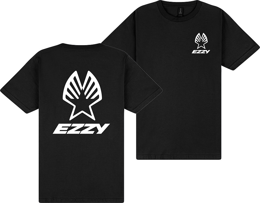 Ezzy Logo Black Heavyweight Cotton Mens Tee