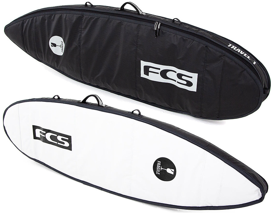 FCS Travel 1 All Purpose Shortboard Cover Black Grey - Image 1