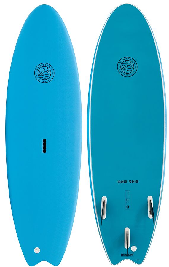 Gnaraloo Flounder Pounder Soft Surfboard Blue Blue - Image 1