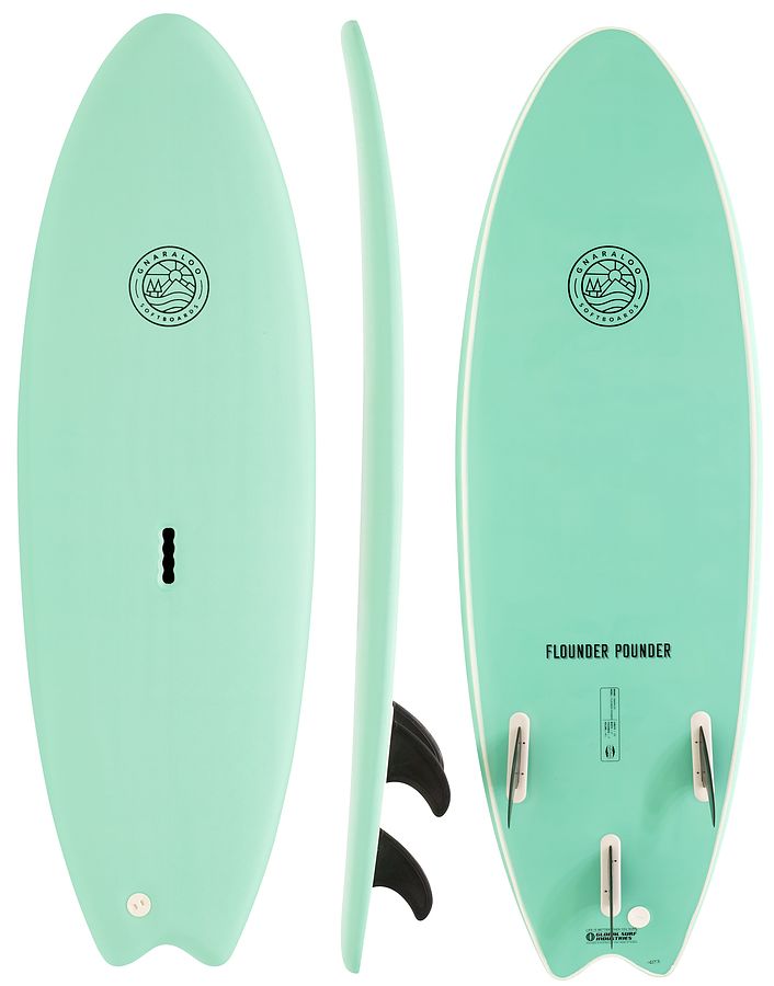 Gnaraloo Flounder Pounder Soft Surfboard Turquoise - Image 1