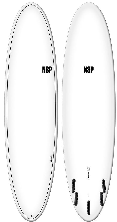 NSP Funboard White HDT Surfboard - Image 1