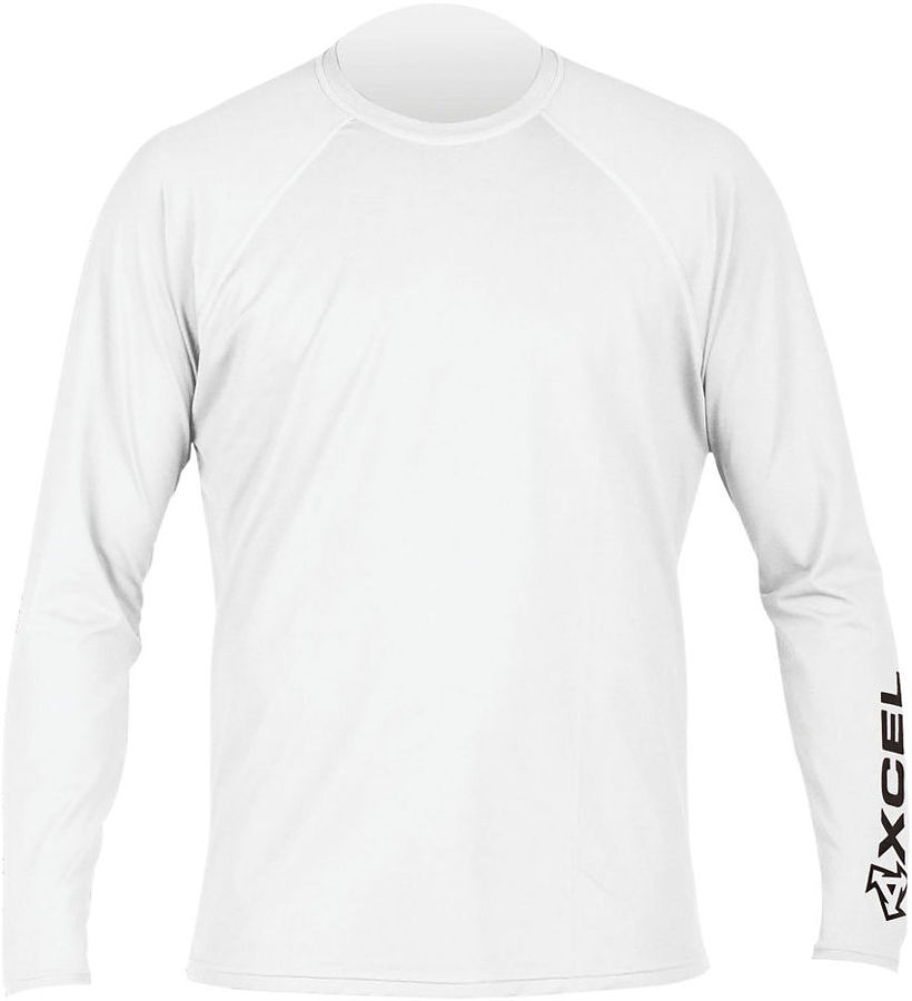 Xcel Men's LS Rash Vest VNTX Solid UV Signature White - Image 2