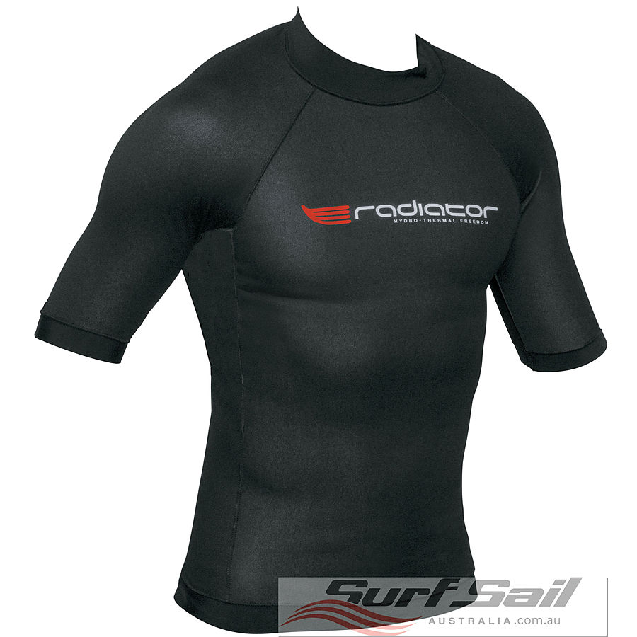 Radiator Mens Short Sleeve 0.5mm Vest Black - Image 1