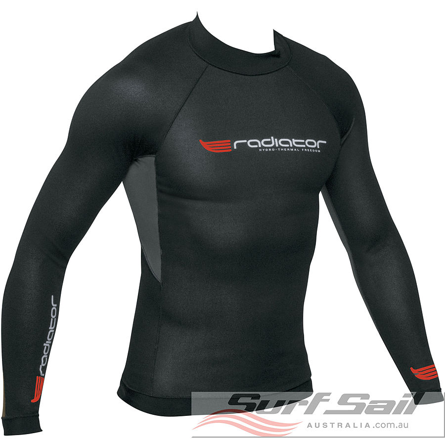 Radiator Mens Long Sleeve 0.5mm Vest Black - Image 1