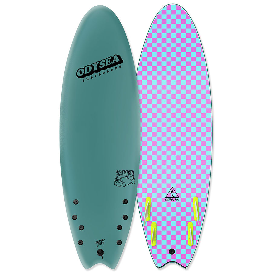 Catch Surf Odysea Skipper Steel Green Quad Fin Softboard Catch Surf