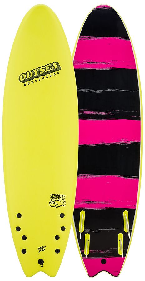 Catch Surf Odysea Skipper Electric Lemon Quad Fin Softboard - Image 1