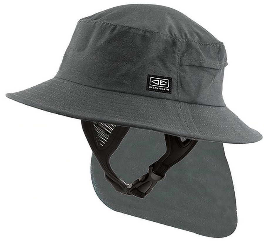 Ocean And Earth Indo Mens Surf Hat Charcoal - Image 1