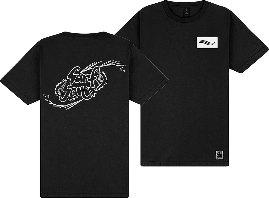 Surf Sail Australia AUS Softstyle Pitch Black Mens Tee