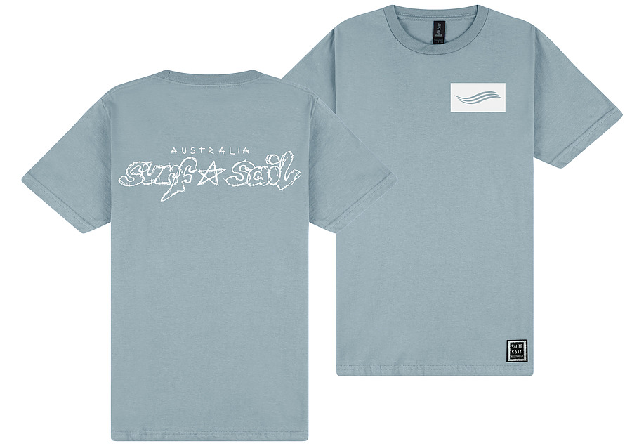 Surf Sail Australia STAR Softstyle Stone Blue Mens Tee - Image 1