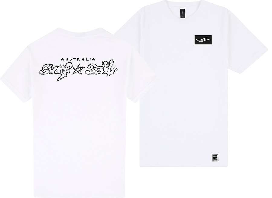 Surf Sail Australia STAR Softstyle White Mens Tee - Image 1