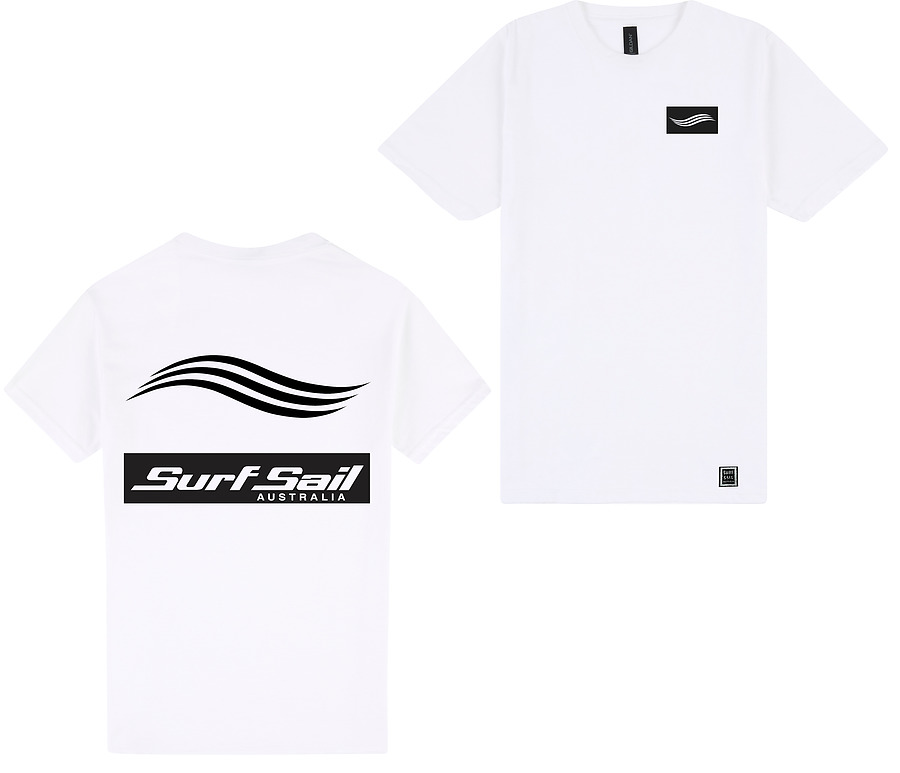 Surf Sail Australia WAVE Softstyle White Mens Tee