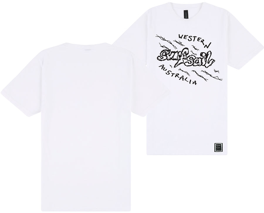 Surf Sail Australia WA Softstyle White Mens Tee