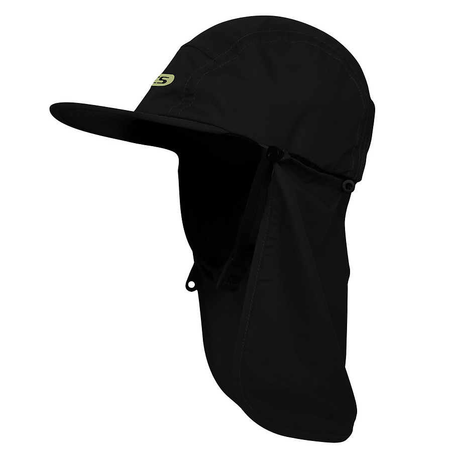 FCS Essential Surf Cap With Legionnaires Flap Black Eucalyptus