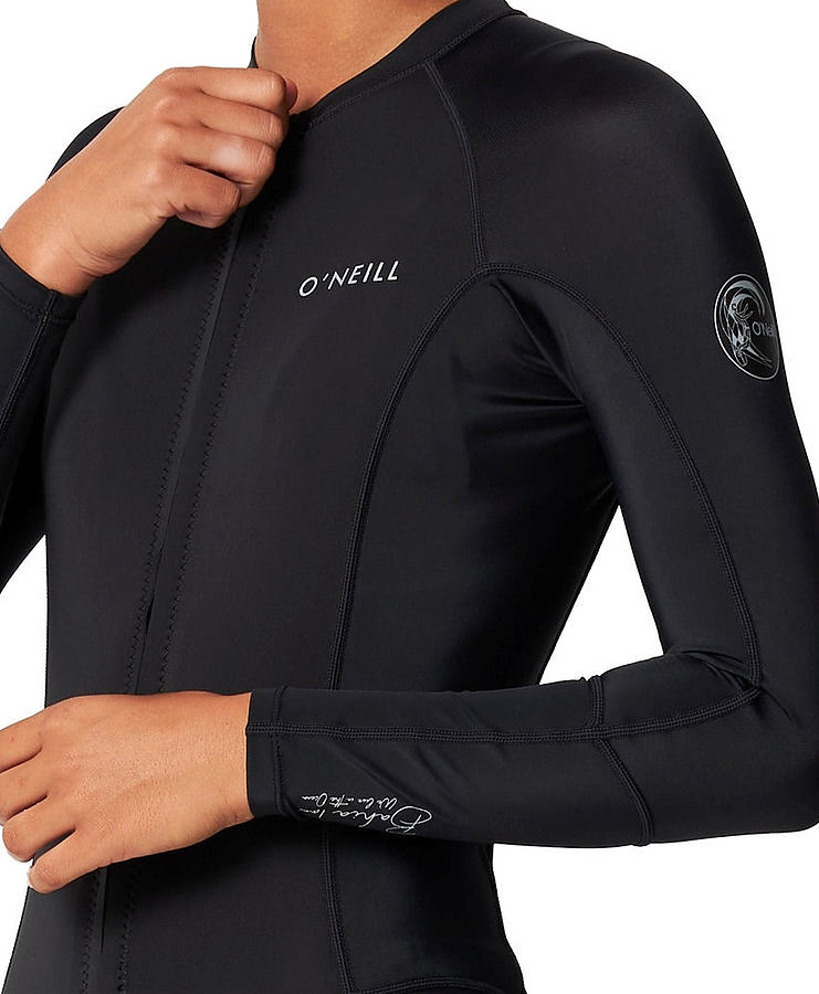 Oneill Bahia Neo Skins Front Zip LS Spring 1mm Black - Image 3