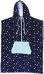 more on Ocean and Earth Ladies Hooded Poncho Navy with White Spots