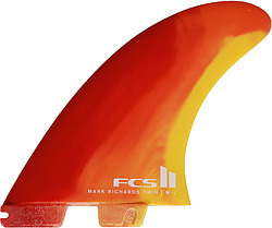more on FCS II MR PC Twin+1 M-L Surboard Fin Set Sunset Swirl