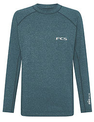 more on FCS Men's Essential LS Rash Vest Heathered Tidal Teal