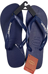 more on Havaianas Mens Rubber Logo Navy White Thongs