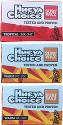 more on Huey's Choice Surfboard Wax 3 Pack Warm and Tropical
