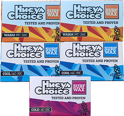 more on Huey's Choice Surfboard Wax 5 Pack Cold, Cool and Warm