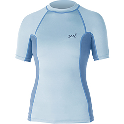 more on Xcel Ladies Monica SS UV Fitted Rash Vest Candy Blue