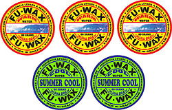 more on FU WAX Surf Wax Mixed 5 Pack Summer Cool and Warm